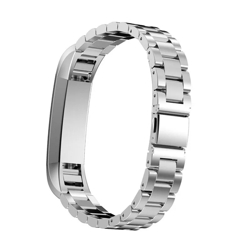 silver Ремешок из нержавеющей стали для fitbit alta HR replacment браслет высокометаллический умный ремешок для часов для fitbit alta черный серебристый - Цвет ремешка: silver