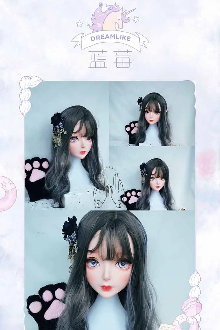 Dollkii 19) Женская Девушка кремнезема смола косплей BJD переодевание крест кигуруми Голова маска Аниме ролевые игры вечерние кукла Трансвестит маска