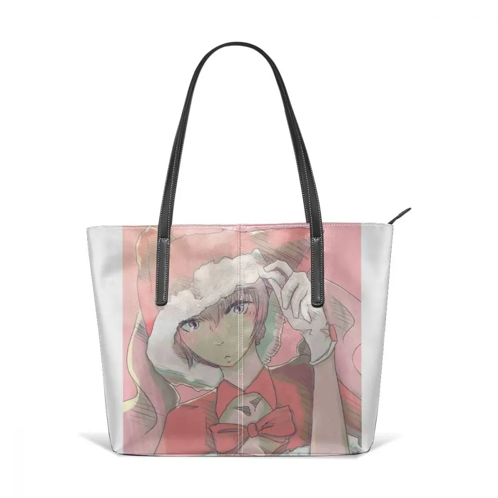 Девушки из сумки из натуральной кожи рука из steins Gate, сумки с высокой ручкой, большой Мода кожаная сумка-тоут сумка подростковые Свадебные Высокое качество Для женщин Сумки - Цвет: Christmas Nyan