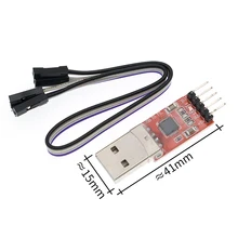 50 компл./лот+ CP2102 последовательный преобразователь USB 2,0 для ttl UART 6PIN модуль с Dupont линия