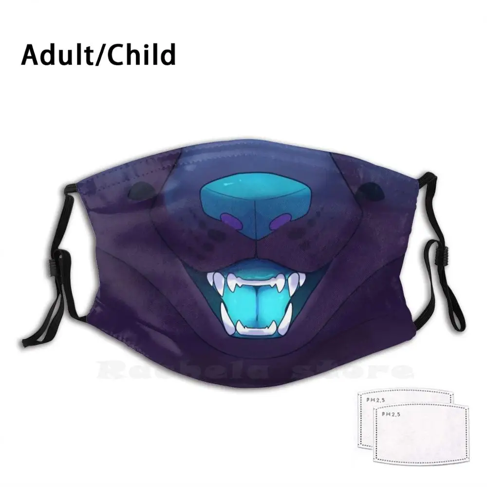 Светящаяся неоновая маска с забавным принтом многоразовая фильтр Pm2.589 для лица