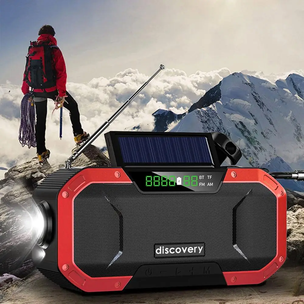 Открытый аварийный беспроводной динамик Bluetooth Портативный Компас на солнечных