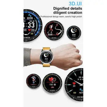 

Studyset N58 Smart Watch Sports Bracelet PPG ECG HRV Report Heart Rate Blood Pressure Test Monitor Pedometer
