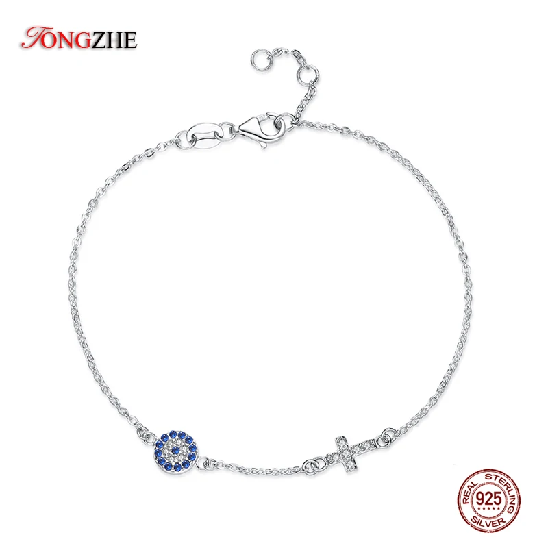 Женский браслет из серебра 925 пробы с крестом Хамса|Гибкие и жесткие браслеты| |