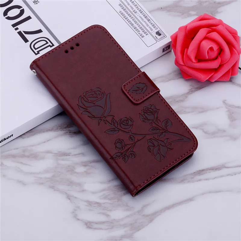 Rose Flower Leather Case For Samsung Galaxy S8 S9 Plus S7 S6 Edge S5 S3 S4 J3 J5 J7 A3 A5 J1 2016 2017 J2 Grand Prime Flip Cover kawaii phone cases samsung