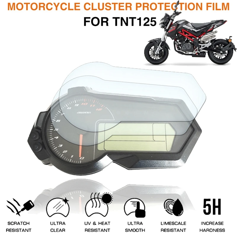 Motorcycle accessories motorcycle screen protector For Benelli TNT125 TNT 125 Motorcycle Instrument Cluster Scratch Protection Film Screen Protector Accessories TNT125