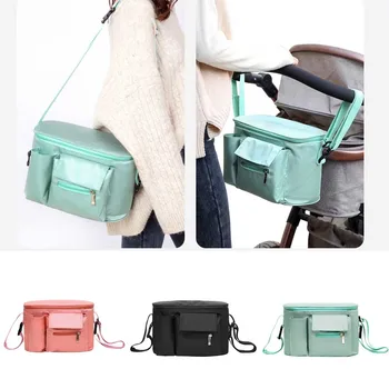 

Printing Baby Stroller Bag Large Capacity Diaper Bags Outdoor Travel Hanging Carriage Mommy Bag Infant Care Organizer Messenger
