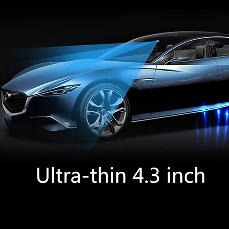 TOSPRA HD Автомобильный дисплей 4,3 дюймов Автомобильный монитор для камеры заднего вида обратное изображение помощь при парковке 2 видео вход парковочное зеркало