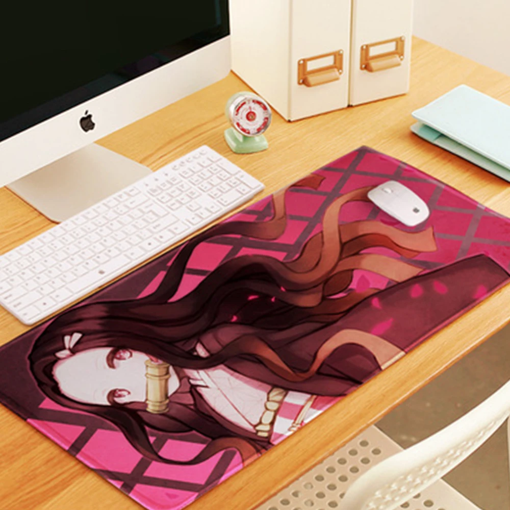 Подгонянный супер большой размер коврик для мыши Kamado Tanjirou Kamado Nezuko Agatsuma Zenitsu Hashibira Inosuke Настольный коврик 800x300x3 мм - Цвет: Type5