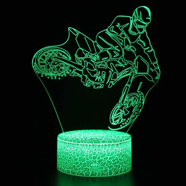 7 Colors Changeable Ride Motorcycle Model Illusion 3d Lamp LED 7 Color changing USB Touch Sensor Desk Table Lamp USB Night Light - Испускаемый цвет: 7 Colors Changeable