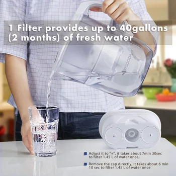 

Water Filters Replacement 2Pcs/Lot for Water Pitcher Filter Replacement General Use Activate Carbon Water Filter