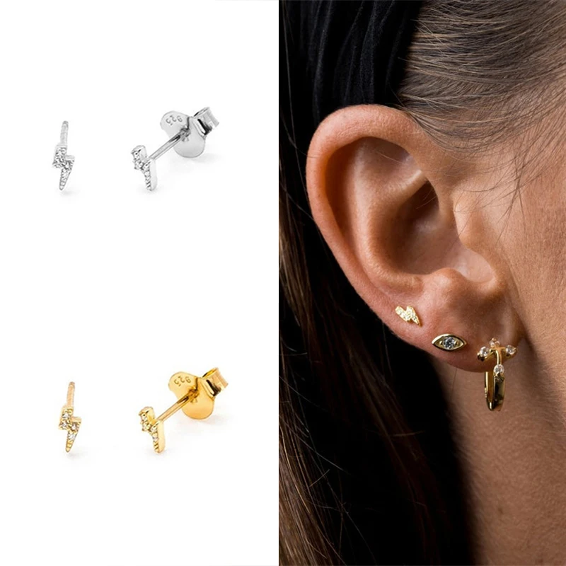 2019 más vendidos 100% Plata de Ley 925 rayo pendientes colgantes para las mujeres A30