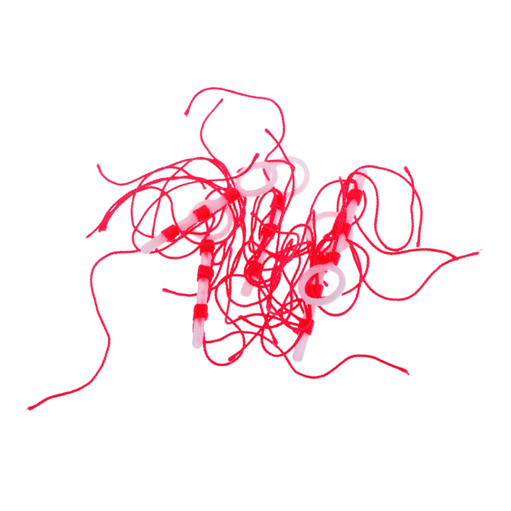 6 Pcs Slip Knot Looper Bobber Stops Durable Red Braided String Knots Outdoor Fishing Accessories Tackle Tools for Rock Fishing 6 Pcs Slip Knot Looper Bobber Stops Durable Red Braided String Knots Outdoor Fishing Accessories Tackle Tools for Rock Fishing