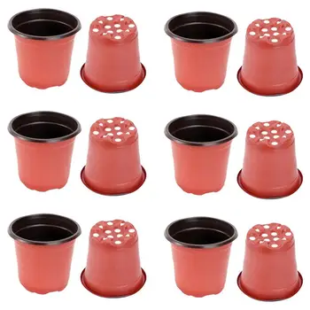 

30/50p/100pcs Plastic Flowerpot Breathable Flower Pot Succulents Flower Pot Basin Pot Planter Pot Garden 150mm 120mm 100mm 90mm