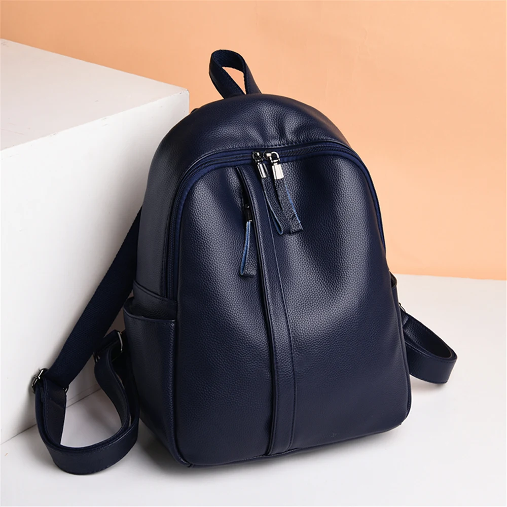 Женский рюкзак от известного бренда Sac A Dos Femme, женские рюкзаки, модные однотонные школьные сумки для девочек-подростков, кожаный женский рюкзак