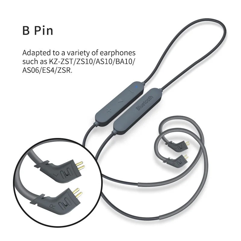 B Pin for BA10 AS10 KZ Aptx HD CSR8675 Bluetooth модуль наушники 5,0 беспроводной кабель обновления применяется наушник earbudAS10 ZST ZSNPro ZS10Pro AS16 - Цвет: B Pin for BA10 AS10