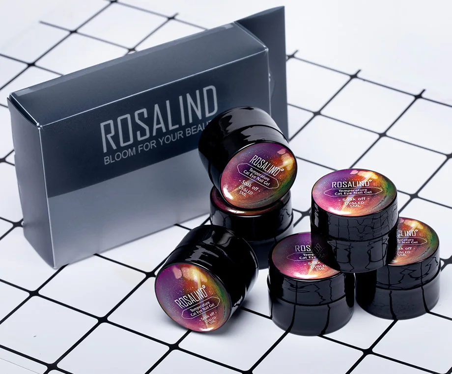 ROSALIND набор гель-лаков для кошачьих глаз Гибридный штамп набор для акриловых ногтей все для маникюра краска гель лак для ногтей 6 шт./компл
