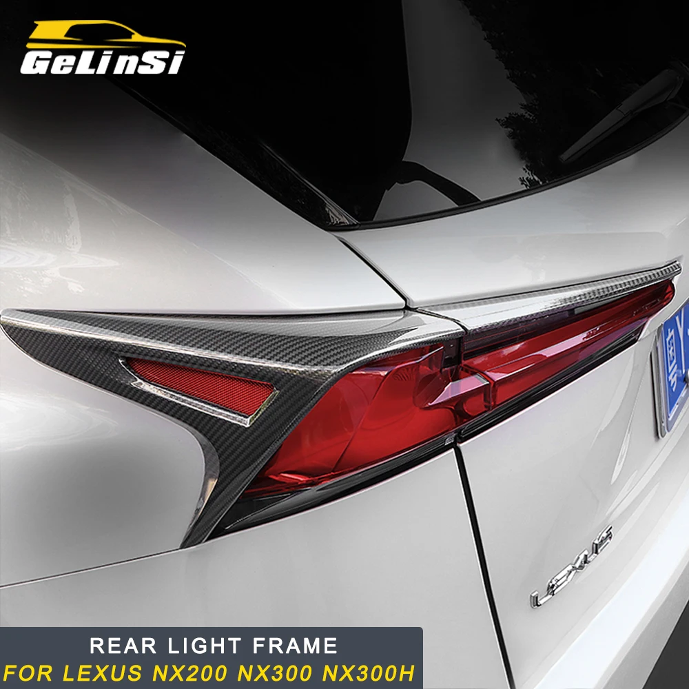 Gelinsi для LEXUS NX200 NX300 NX300h, автомобильный Стайлинг, задний светильник, накладка из настоящего углеродного волокна, рамка, наклейка, аксессуары