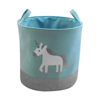 

Pink Pony And Rainbow Decorated Storage Basket Clothing Sundries Holder Organizer Toys Organizer Home Storage Organization