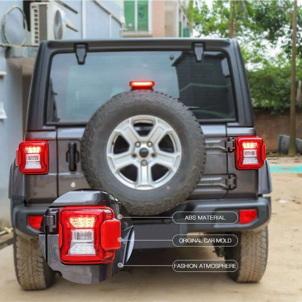 6 шт. внешний задний фонарь блок ламп рамка отделка для Jeep Wrangler JL 19