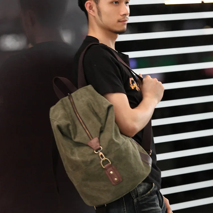 

Factory Price Korean-style Canvas Backpack College Retro Artistic Casual Backpack Cool Backpack