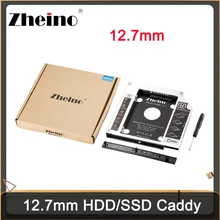 Zheino алюминиевый 12,7 мм 2nd HDD SSD Caddy 2,5 SATA для SATA рамка Caddy HDD чехол адаптер отсек для ноутбука CD/DVD-ROM