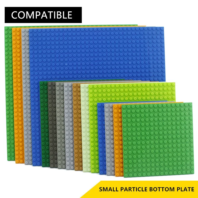 

Small Particle Bottom Plate Building Blocks City Road Street Baseplate DIY Creator Construction Baseboard Educational Kids Toys