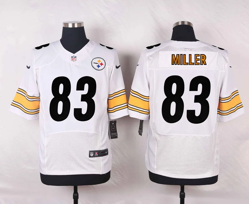 Белый Высокое качество, Питтсбург,#11 Markus Wheaton#12 Terry Bradshaw#50 Ryan Shazier Elite Jersey - Цвет: Белый