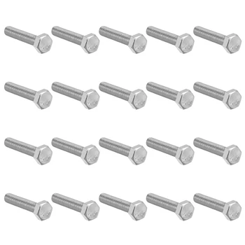 

uxcell M8 Thread 35mm 304 Stainless Steel Hex Screws Bolts Fastener 20pcs