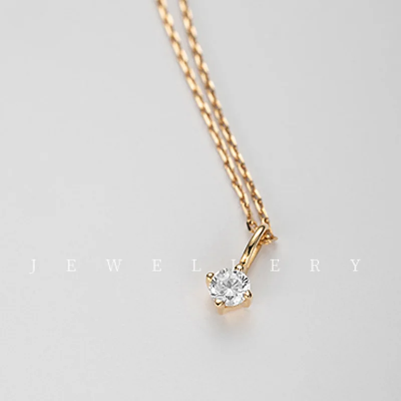 Hot Sale 925 Sterling Silver AAA Zirconia Chain Necklace Shiny Pendant Gift Choker Wedding Jewelry NK066 - Image 3