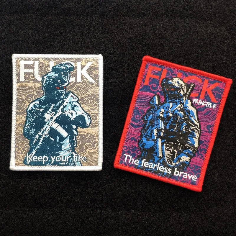 

Keep Your Fire And The Fearless Brave Embroidery Patch For Clothes Backpack Vest Sticker Military Armband