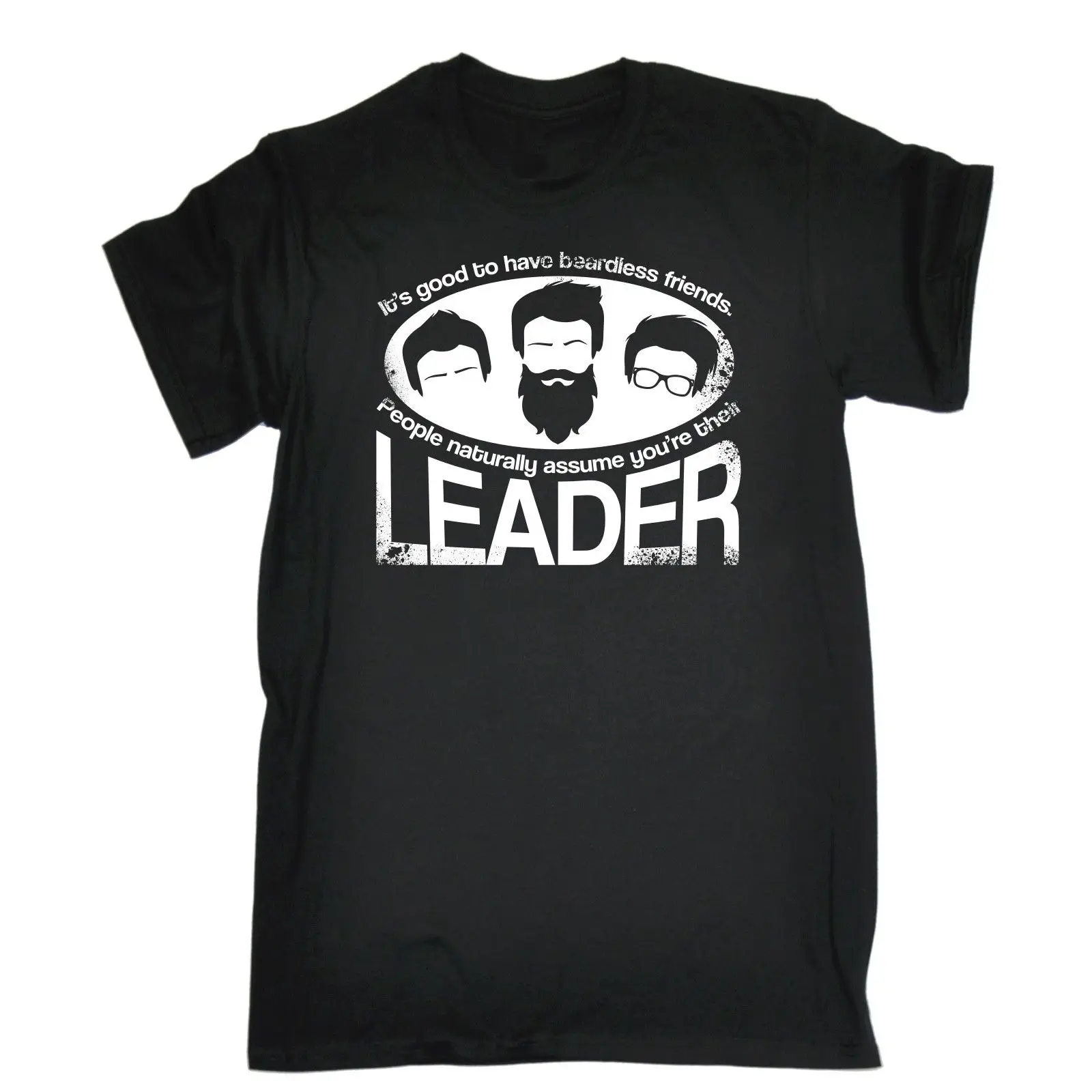 Его хороший Beardless Friends Leader футболка Усы Борода Волосы подарок на день рождения