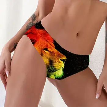 

KYKU Lion Panties Women Animal Pantys Anime Knickers Nebula Sexy Colorful Lingerie Female Women's Underpant Low Waist Thong