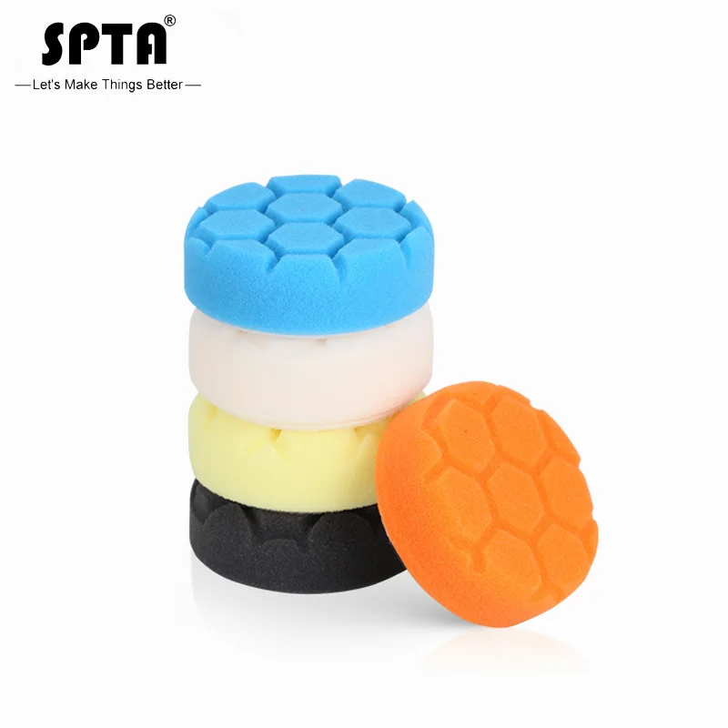 

(Bulk Sales 2) SPTA 3.5Inch (90mm) Hex-Logic Cut Polishing Pads & Buffing Pads For 3Inch(80mm) RO/DA/GA Dual Action Car Polisher