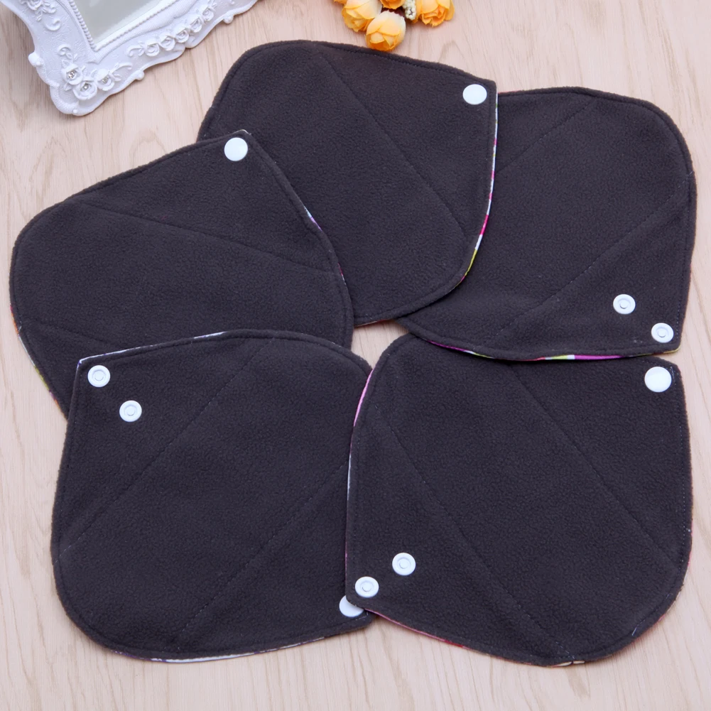 7*7 Inch Menstrual Pads Reusable Washable Bamboo Cloth Sanitary Maternity Minky
