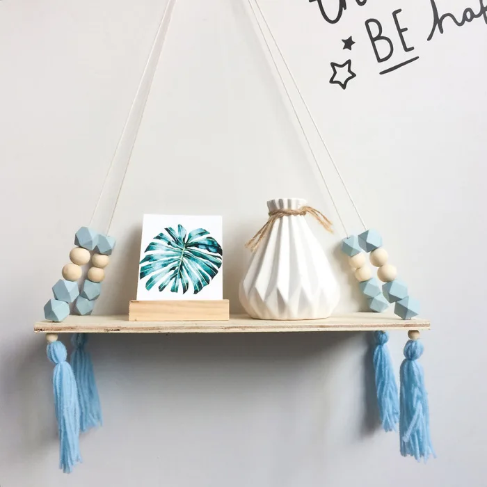 Shelves Clapboard Wall Hanging Tassel Decoration Gifts Swing Rope For Children Room Party JAN88