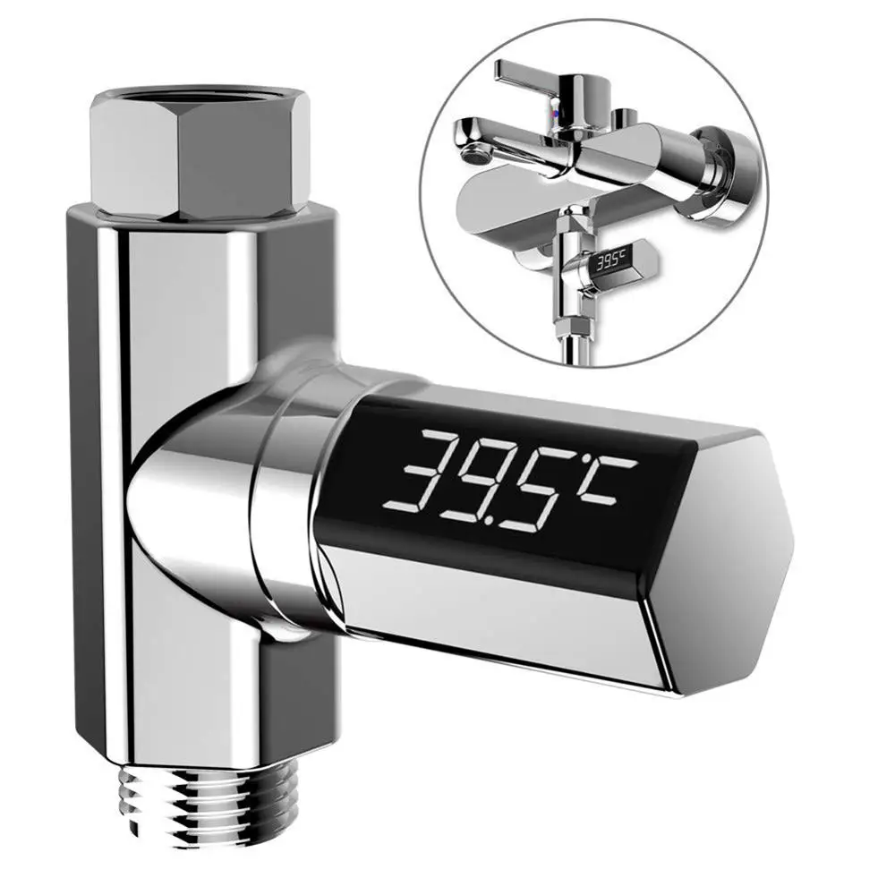 

360 Degrees Universal LED Display water Shower temperature meter Electricity Kitchen Temperature Meter Monitor for Baby Kids