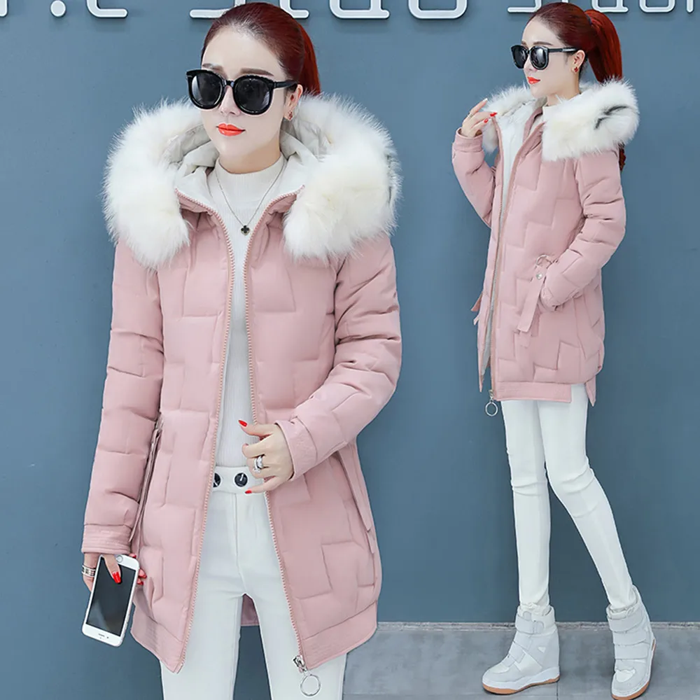 Новинка 2019 года модная облегающая зимняя куртка PinkyIsBlack с мехом женское теплое