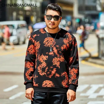 

( Plus Velvet ) superpang Big size Tide Fat Man Men's Wear Plus Fat Plus Leisure Loose Long Sleeve Sweater