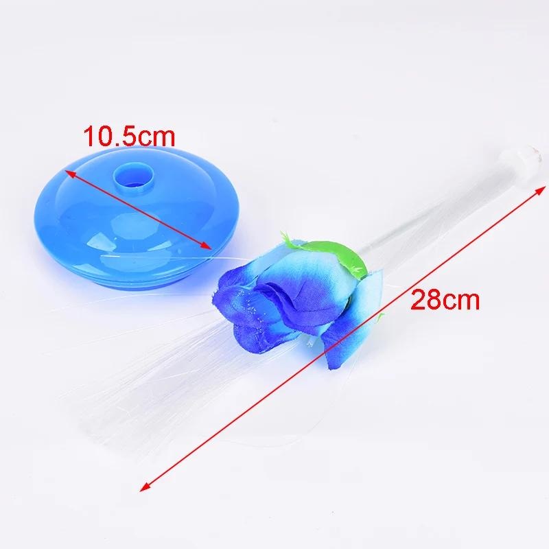 1Pc Colorful Decoration LED Optical Fiber Lamp Flower Rose Vase Blossom Night Light