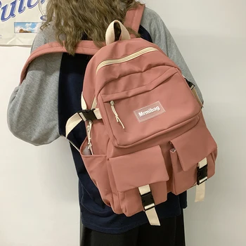 

HOCODO Women's Multi-Pocket Backpack Female Large-Capacity School Bag For Teenage Girl Casual Travel Backpack Anti-Theft Backbag