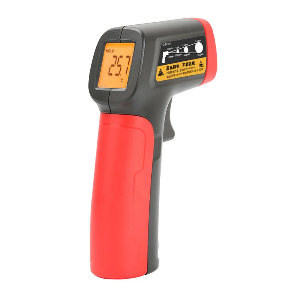 Temperature Measurement Tool Health Black Red Infrared Thermometer Contactless Industrial Thermometer ABS with LCD