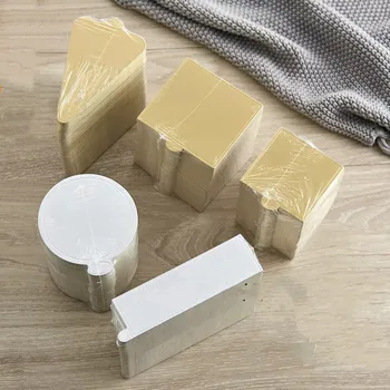 

100pcs Golden Mousse Dessert Mat Bottom Durable Paper Baking Practical Round Square Bakeware Cake Cardboards