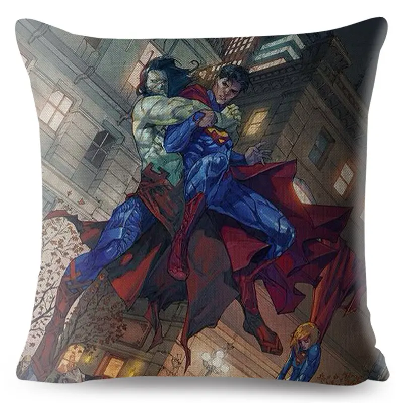 Мультяшная Подушка Marvel Супермен, человек паук Человек железная подушка в мужском стиле Чехол Декор Америка аниме Мститель наволочка для дивана - Цвет: 7
