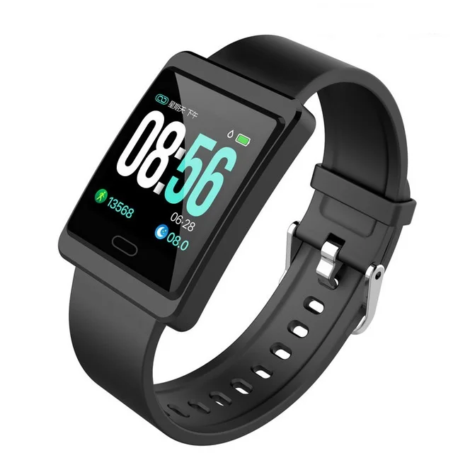 full black Новинка, умный браслет, пульсометр, фитнес-трекер, Bluetooth, водонепроницаемый браслет, Смарт-часы, спортивный браслет Q18 - Цвет: full black