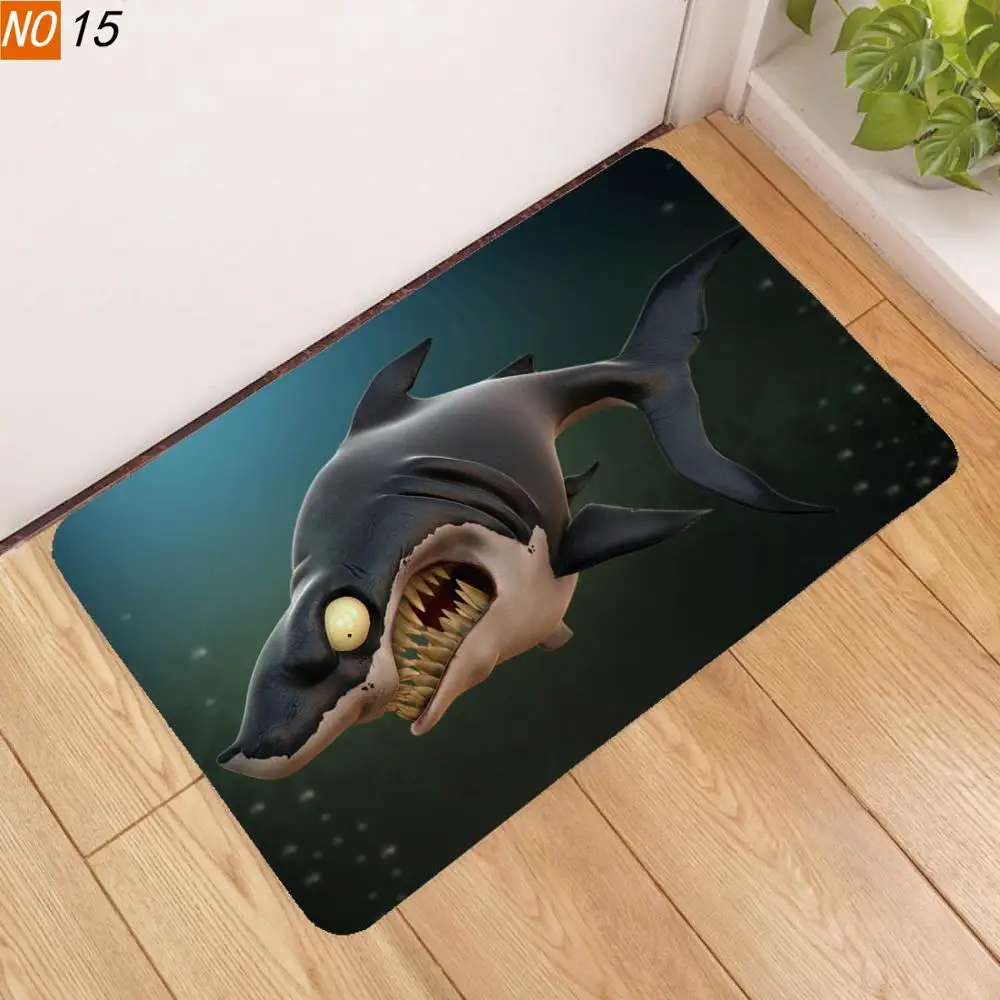 Sholisa Противоскользящий коврик для ванной с 3D принтом Акула Дельфин водопоглощающий коврик для ванной комнаты коврик для гостиной двери туалета