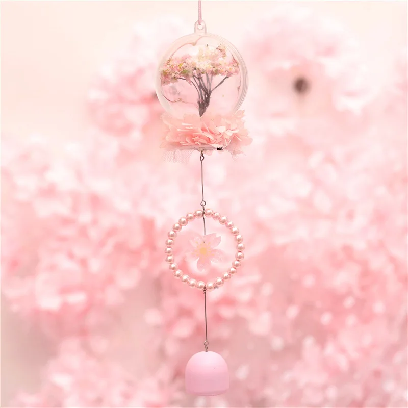 LED Night Light Sakura Flowers Ball Wind Chime Decoration For Girl Kid Birthday Christmas Valentine'S Day Wedding Party Gift D30