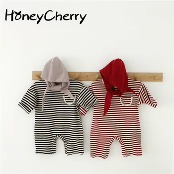 

Autumn And Winter New Born Baby Clothes Korean Striped Baby Crawl Clothes Newborn Baby Clothes Baby Girl Romper