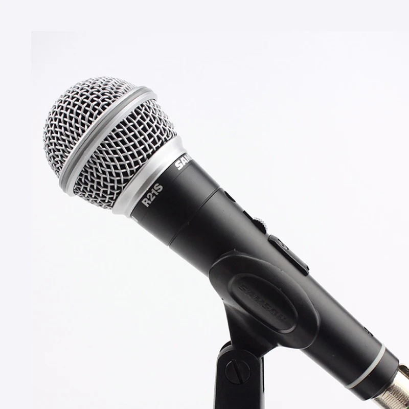 Samson R21s Профессиональный динамический ручной микрофон с XLR до 1/" микрофон для караоке и записи с кабелем и зажимом для микрофона