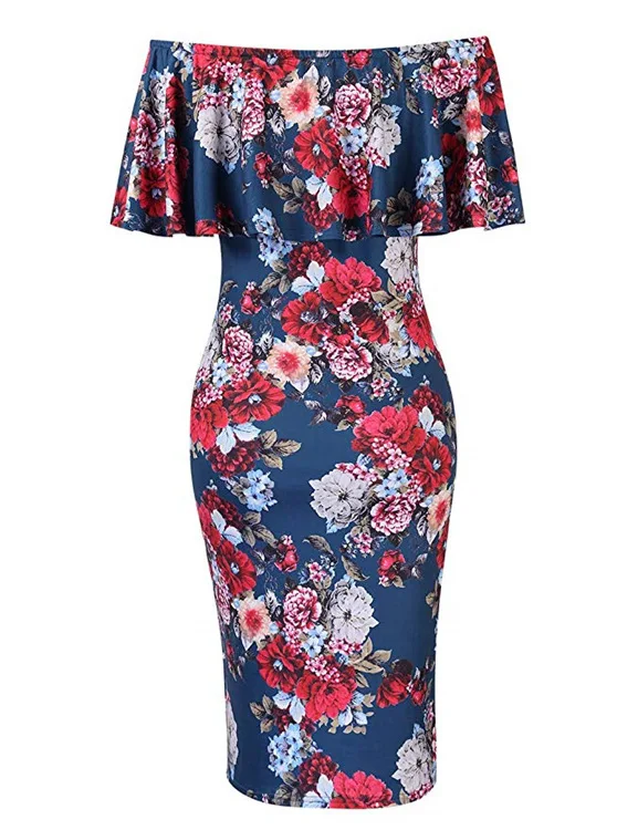 peacock blue Женская одежда для беременных с принтом в виде одного слова, Одежда для беременных женщин, платье размера плюс, платья для беременных, костюмы Vestido Gravida - Цвет: peacock blue